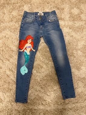 Hand painted Little Mermaid Skinny Jeans